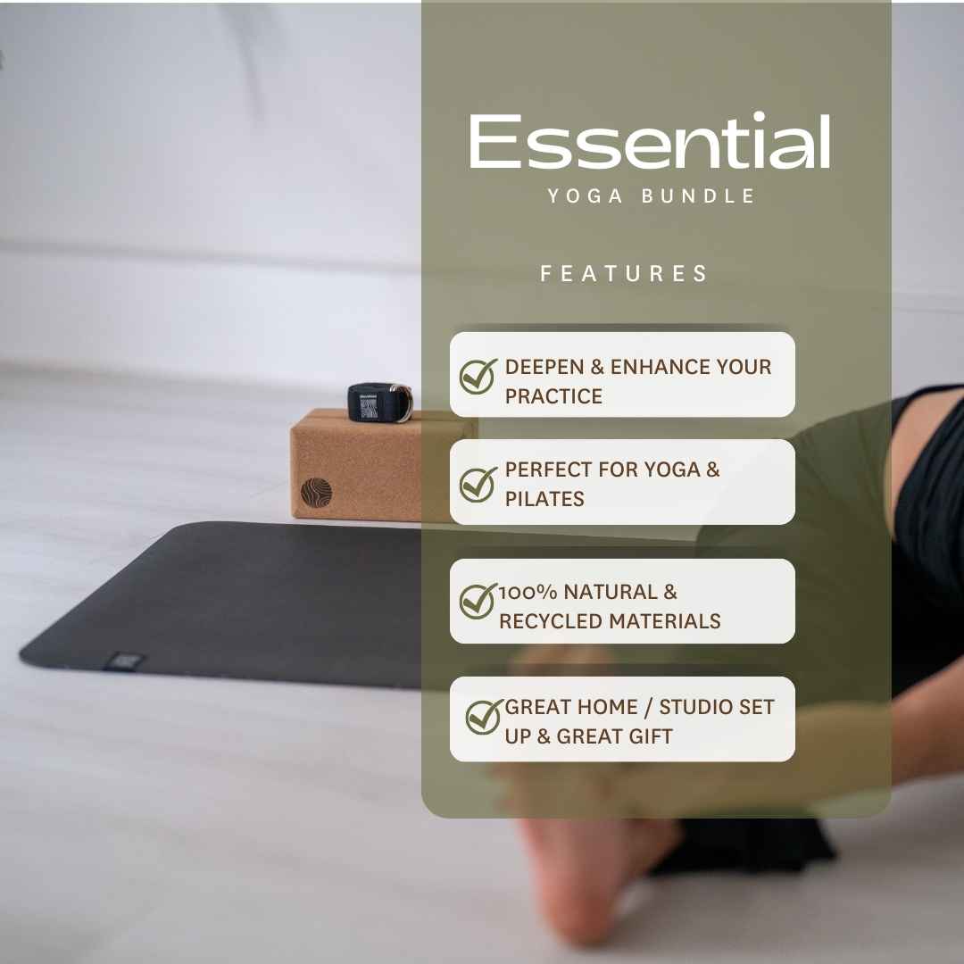 Yoga Essentials Bundle - Movement Mat, 2x Bricks, Sustain Strap