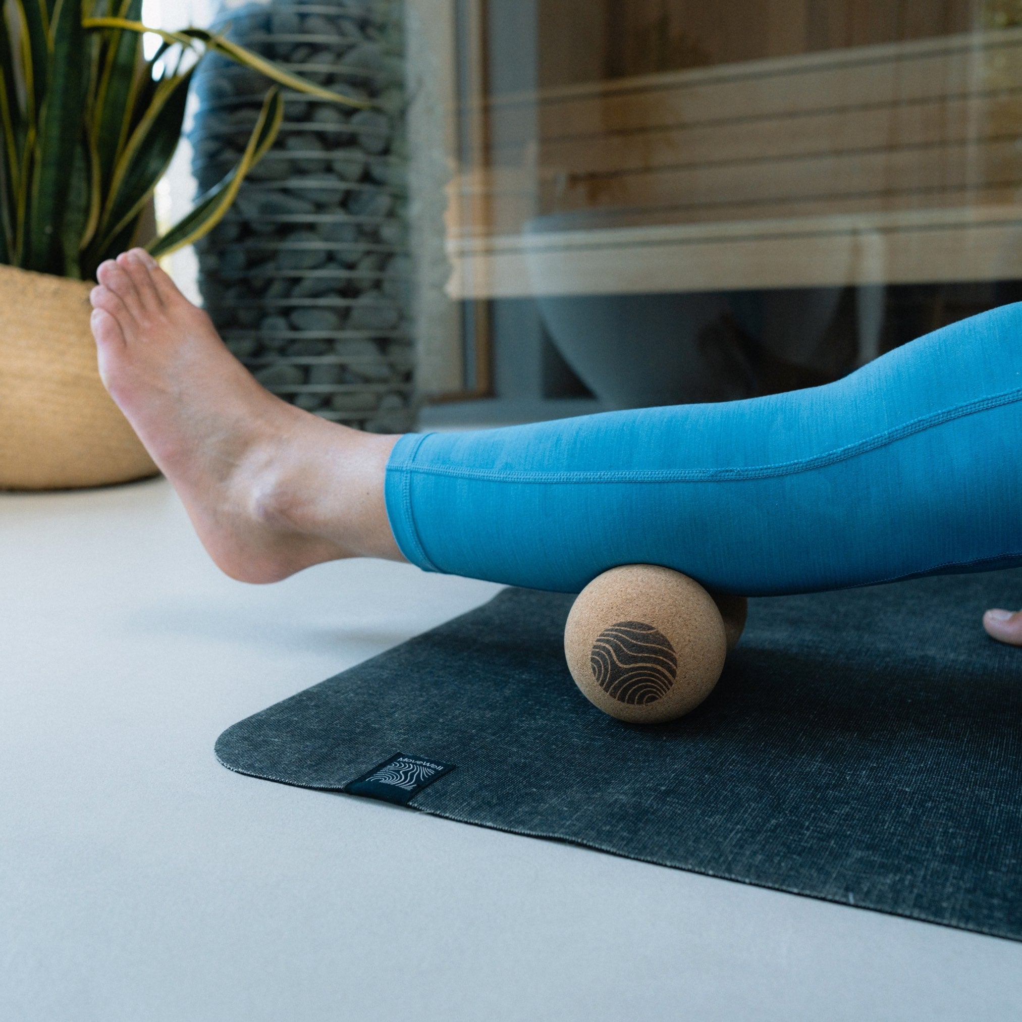 Peanut Self Massage Roller -  100% Cork