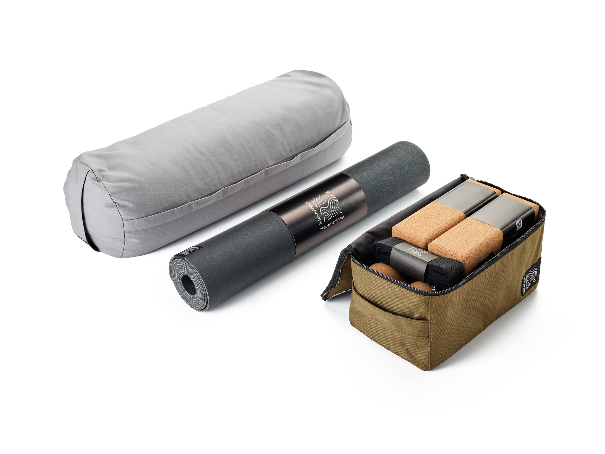 Yoga Complete Bundle - Movement Mat, Accessories Pack & Bolster
