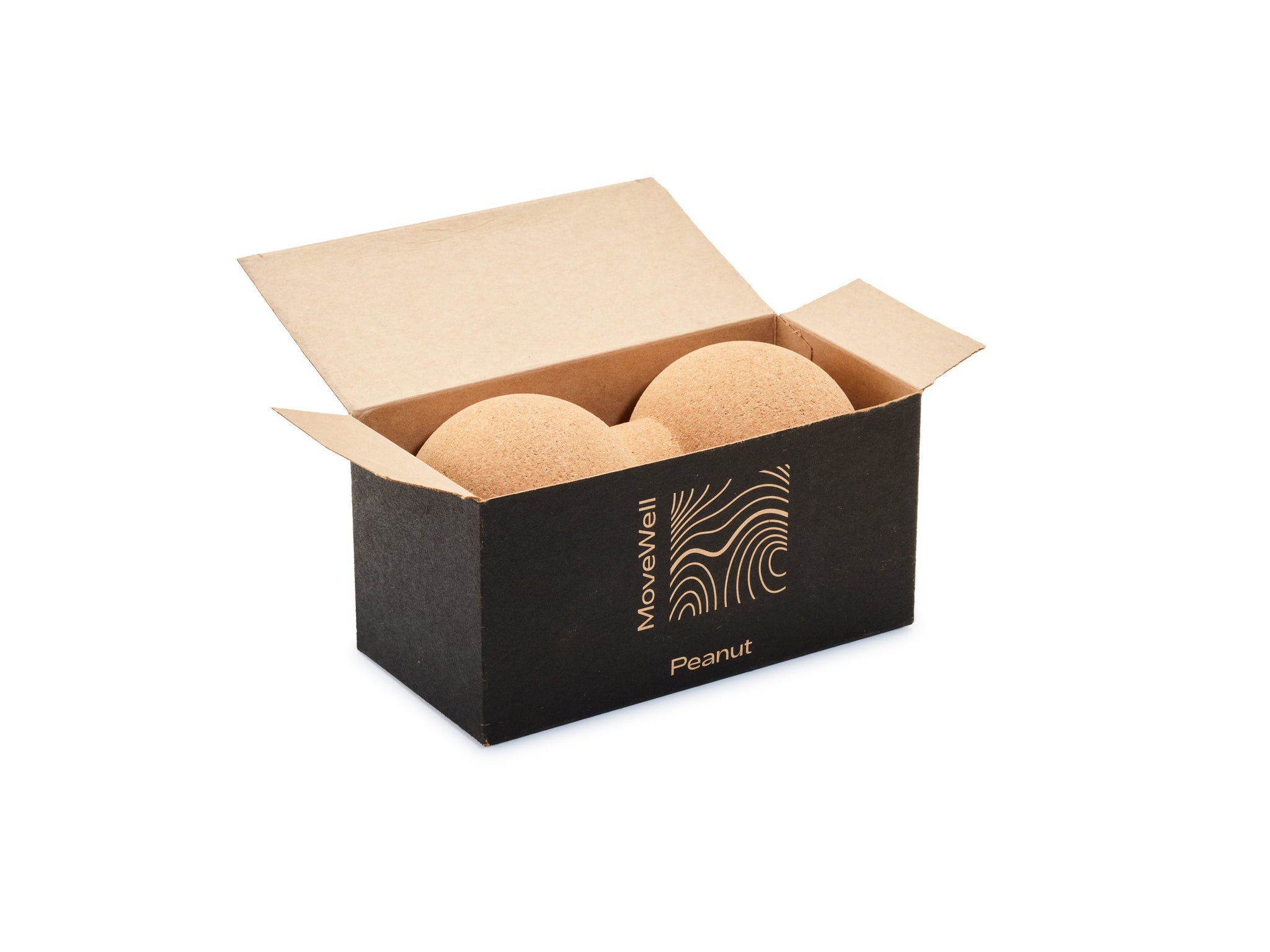 Peanut Self Massage Roller -  100% Cork