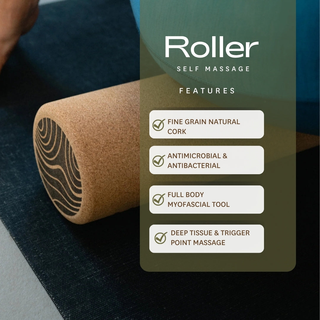 (no foam) Roller - 100% Cork Massage Roller