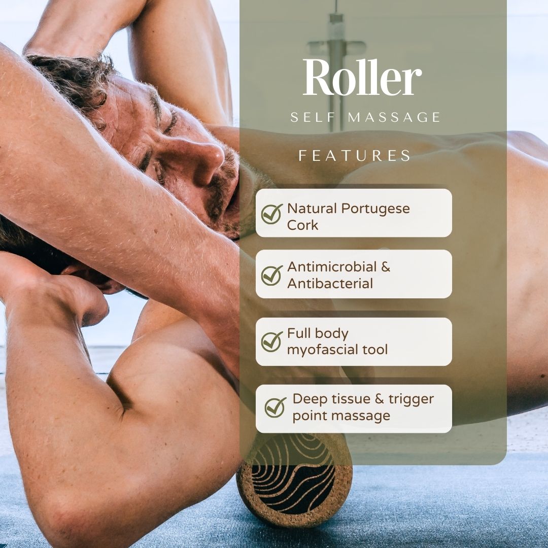 (no foam) Roller - 100% Cork Massage Roller