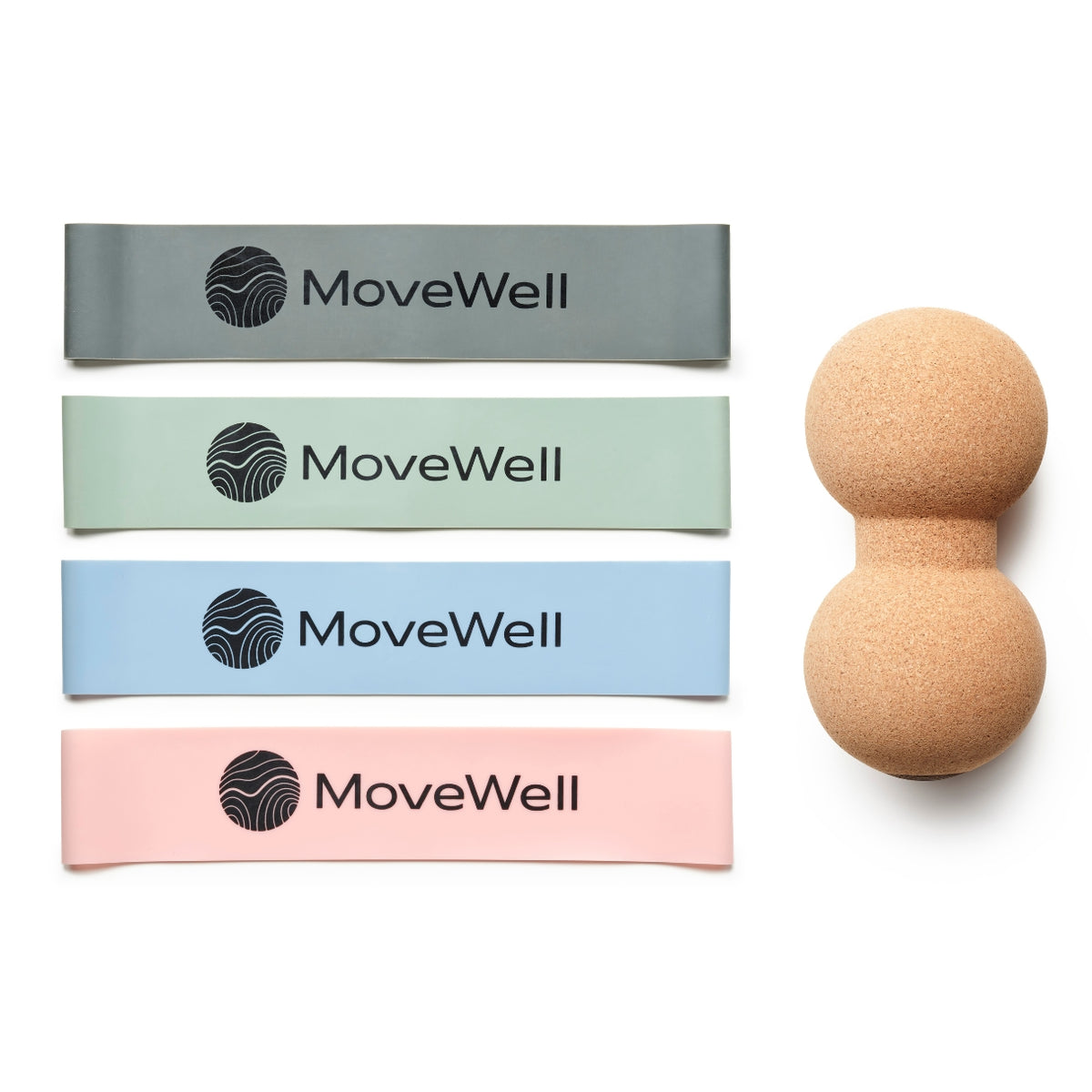 Pilates Lite Bundle - Mini Looped Resistance Bands Pack & Peanut